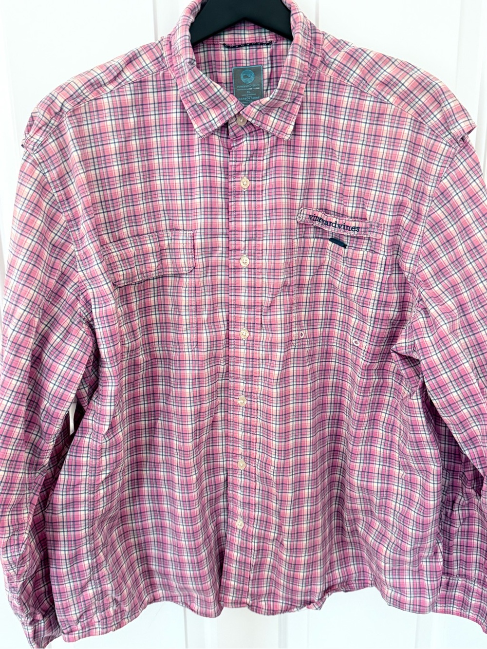Vineyard Vines Men’s Harbor Shirt Pink Plaid Button-Up